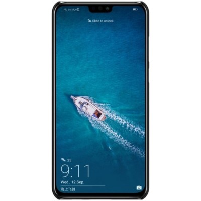 Huawei Honor 8X Nillkin Frosted Shield juodas plastikinis dėklas / Priedai.lt