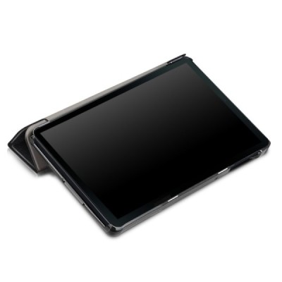 Samsung Galaxy Tab A 10.1 2019 (T515, T510) atverčiamas juodas odinis dėklas - knygutė / Priedai.lt