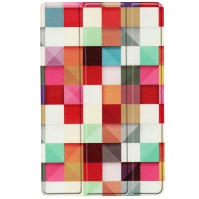 Samsung Galaxy Tab A 10.1 2019 (T515, T510) atverčiamas spalvotas „Cubes“ dėklas - knygutė / Priedai.lt