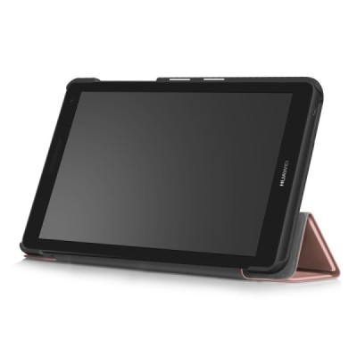 Huawei MediaPad T3 7.0'' 4G / 3G (BG2-U01) atverčiamas rožinis odinis dėklas - knygutė / Priedai.lt