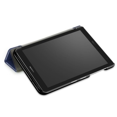 Huawei MediaPad T3 7.0'' 4G / 3G (BG2-U01) atverčiamas mėlynas odinis dėklas - knygutė / Priedai.lt