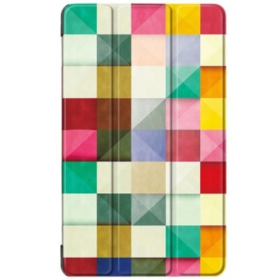 Huawei MediaPad T3 7.0'' 4G / 3G (BG2-U01) atverčiamas spalvotas „Cubes“ dėklas - knygutė / Priedai.lt