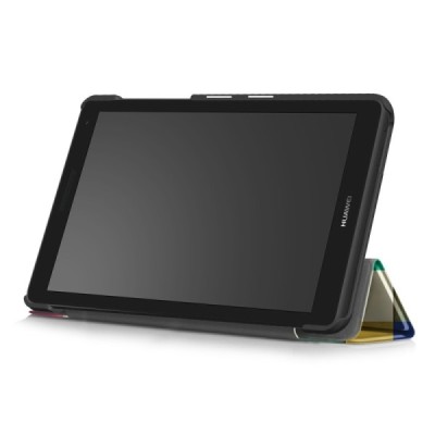 Huawei MediaPad T3 7.0'' 4G / 3G (BG2-U01) atverčiamas spalvotas „Cubes“ dėklas - knygutė / Priedai.lt