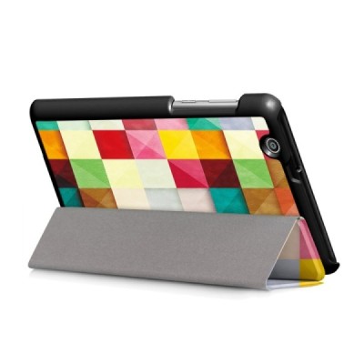 Huawei MediaPad T3 7.0'' 4G / 3G (BG2-U01) atverčiamas spalvotas „Cubes“ dėklas - knygutė / Priedai.lt