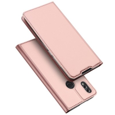 „Dux Ducis“ Skin serijos Huawei Honor 8X rožinis odinis atverčiamas dėklas / Priedai.lt