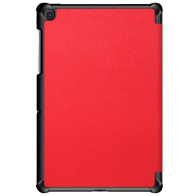 Samsung Galaxy Tab S5e (T720, T725) atverčiamas raudonas odinis dėklas - knygutė (sulankstomas) / Priedai.lt