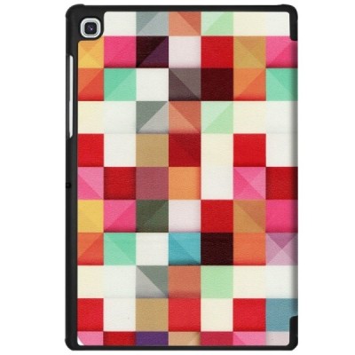Samsung Galaxy Tab S5e (T720, T725) „Cubes“ atverčiamas spalvotas dėklas - knygutė / Priedai.lt