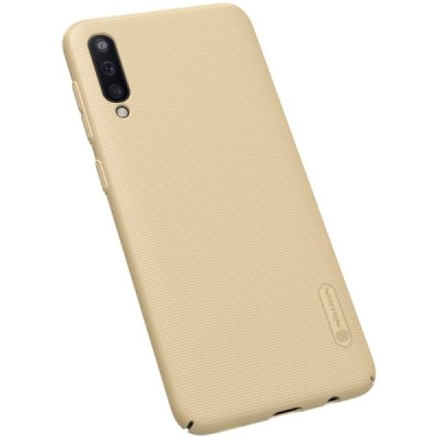 Samsung Galaxy A50 A505F (A50s A507F, A30s A307F) Nillkin Frosted Shield auksinis plastikinis dėklas / Priedai.lt
