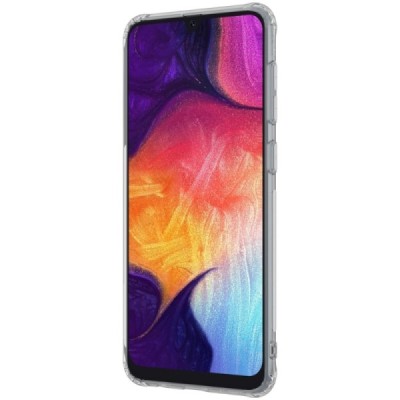Samsung Galaxy A50 A505F (A50s A507F, A30s A307F) Nillkin Nature plonas pilkas (permatomas) silikoninis TPU bespalvis dėklas / P