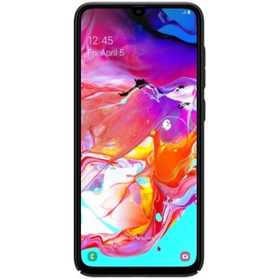 Samsung Galaxy A70 (A705F) Nillkin Frosted Shield juodas plastikinis dėklas / Priedai.lt