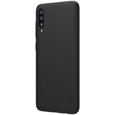 Samsung Galaxy A70 (A705F) Nillkin Frosted Shield juodas plastikinis dėklas / Priedai.lt