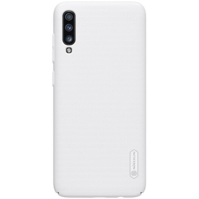 Samsung Galaxy A70 (A705F) Nillkin Frosted Shield baltas plastikinis dėklas / Priedai.lt