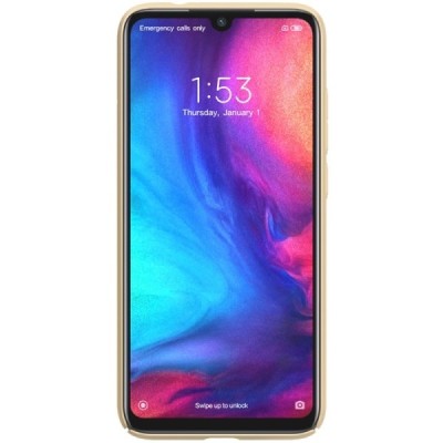 Xiaomi Redmi Note 7 (Redmi Note 7 Pro) Nillkin Frosted Shield auksinis plastikinis dėklas / Priedai.lt