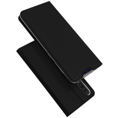 „Dux Ducis“ Skin serijos Samsung Galaxy A70 (A705F) juodas odinis atverčiamas dėklas / Priedai.lt