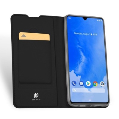 „Dux Ducis“ Skin serijos Samsung Galaxy A70 (A705F) juodas odinis atverčiamas dėklas / Priedai.lt