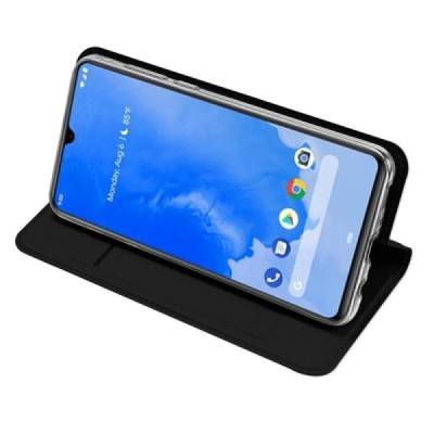 „Dux Ducis“ Skin serijos Samsung Galaxy A70 (A705F) juodas odinis atverčiamas dėklas / Priedai.lt