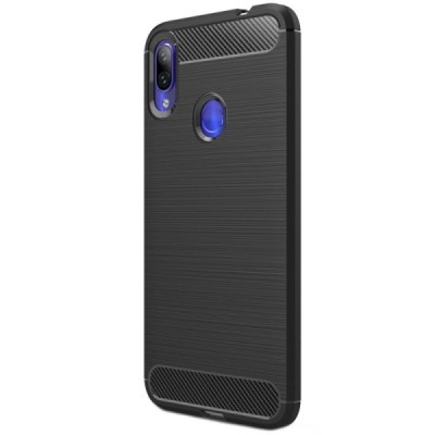 Xiaomi Redmi Note 7 (Redmi Note 7 Pro) „Carbon“ kieto silikono TPU juodas dėklas - nugarėlė / Priedai.lt