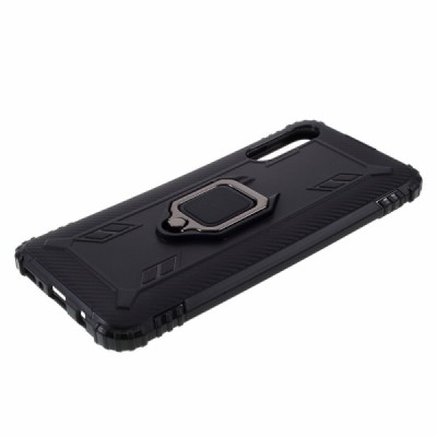 Sustiprintos apsaugos Samsung Galaxy A70 (A705F) juodas kieto silikono (TPU) ir plastiko dėklas / Priedai.lt