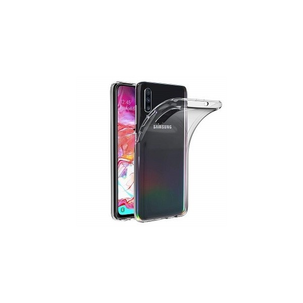 Kieto silikono (TPU) dėklas - skaidrus (Galaxy A70)