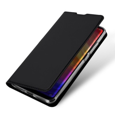 „Dux Ducis“ Skin serijos Xiaomi Redmi Note 7 (Redmi Note 7 Pro) juodas odinis atverčiamas dėklas / Priedai.lt