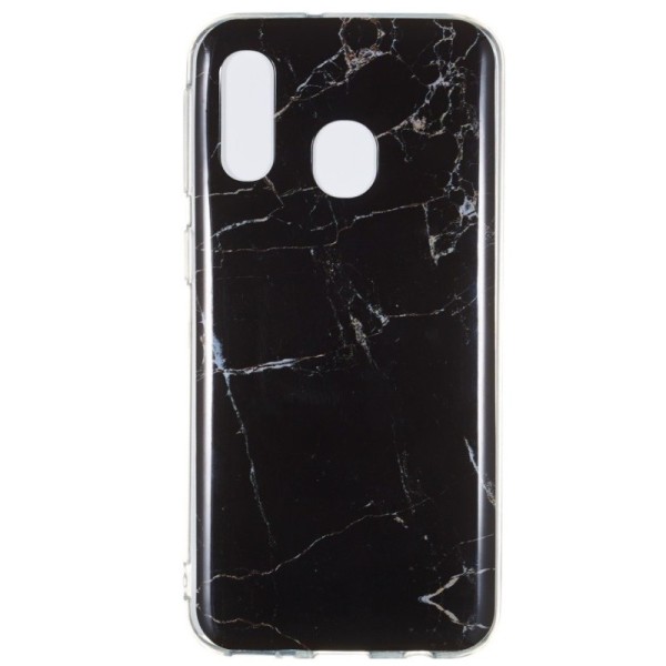 „Marble“ kieto silikono (TPU) dėklas - juodas (Galaxy A40)