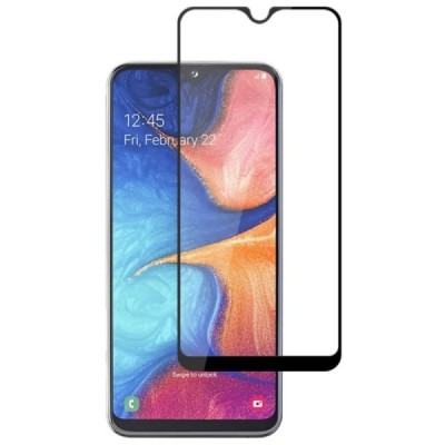 Samsung Galaxy A20e (A202F) „Mocolo“ 9H Tempered Glass sustiprintos apsaugos juodas pilnai dengiantis apsauginis ekrano stiklas