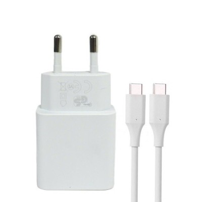 Originalus „Google“ Pixel baltas kelioninis (sieninis) įkroviklis (18W) su Type-C laidu TC G1000-EU | Priedai.lt