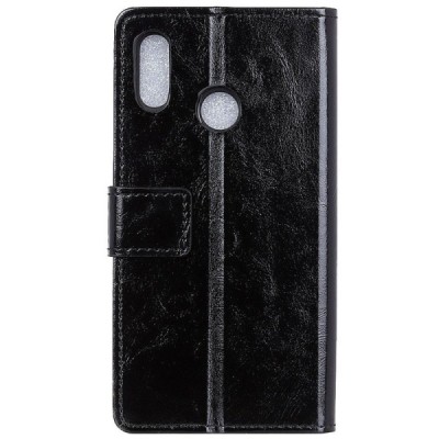 Huawei P30 Lite atverčiamas juodas odinis dėklas, knygutė - piniginė / Priedai.lt
