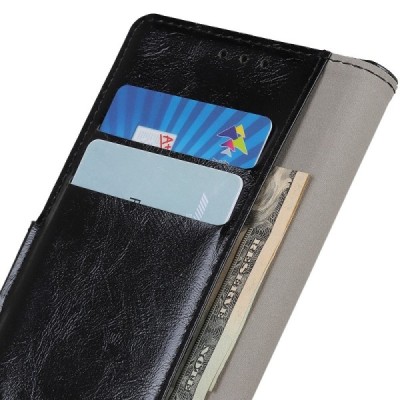 OnePlus 7 (OnePlus Seven) atverčiamas juodas odinis dėklas, knygutė - piniginė / Priedai.lt
