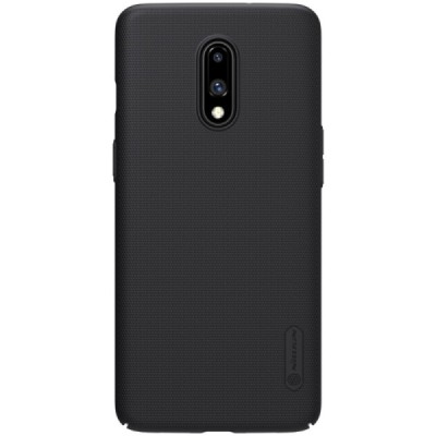 Nillkin Frosted Shield OnePlus 7 (OnePlus Seven) juodas plastikinis dėklas / Priedai.lt