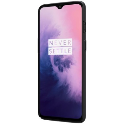 Nillkin Frosted Shield OnePlus 7 (OnePlus Seven) juodas plastikinis dėklas / Priedai.lt
