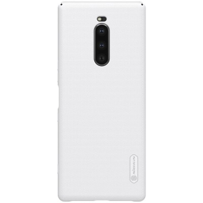 Nillkin Frosted Shield Sony Xperia 1 (XZ4) baltas plastikinis dėklas / Priedai.lt