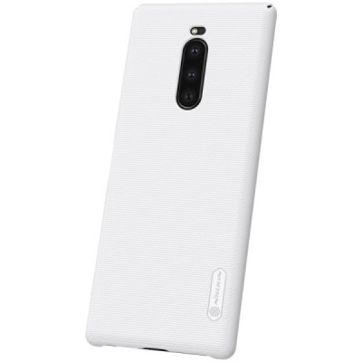 Nillkin Frosted Shield Sony Xperia 1 (XZ4) baltas plastikinis dėklas / Priedai.lt