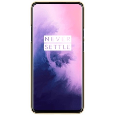 Nillkin Frosted Shield OnePlus 7 Pro auksinis plastikinis dėklas / Priedai.lt