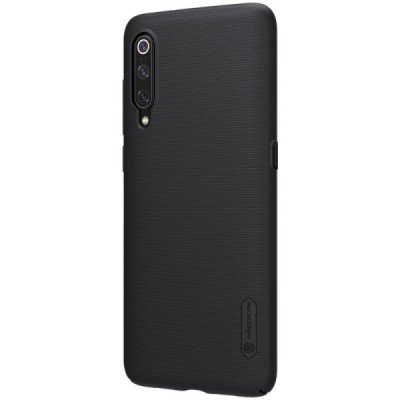 Xiaomi Mi 9 (Mi 9 Explorer) Nillkin Frosted Shield juodas plastikinis dėklas / Priedai.lt