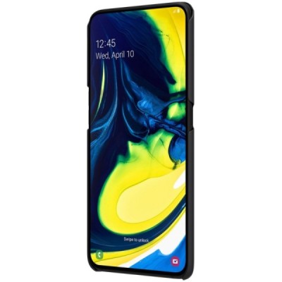 Samsung Galaxy A80 (A805F) Nillkin Frosted Shield juodas plastikinis dėklas / Priedai.lt
