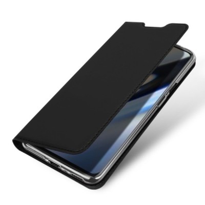 „Dux Ducis“ Skin serijos OnePlus 7 Pro juodas odinis atverčiamas dėklas / Priedai.lt
