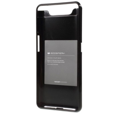 Samsung Galaxy A80 (A805F) Mercury juodas kieto silikono (TPU) dėklas / Priedai.lt