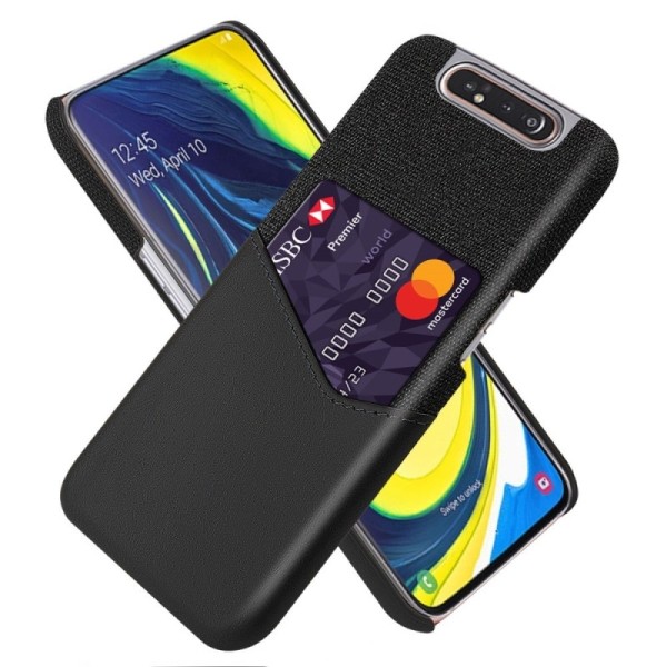 „KSQ“ Shell dėklas su kišenėle - juodas (Galaxy A80)