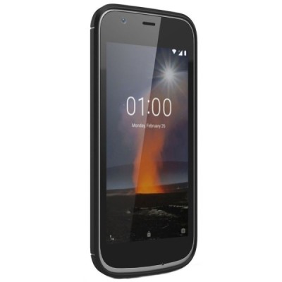Nokia 1 „Carbon“ kieto silikono TPU juodas dėklas - nugarėlė / Priedai.lt