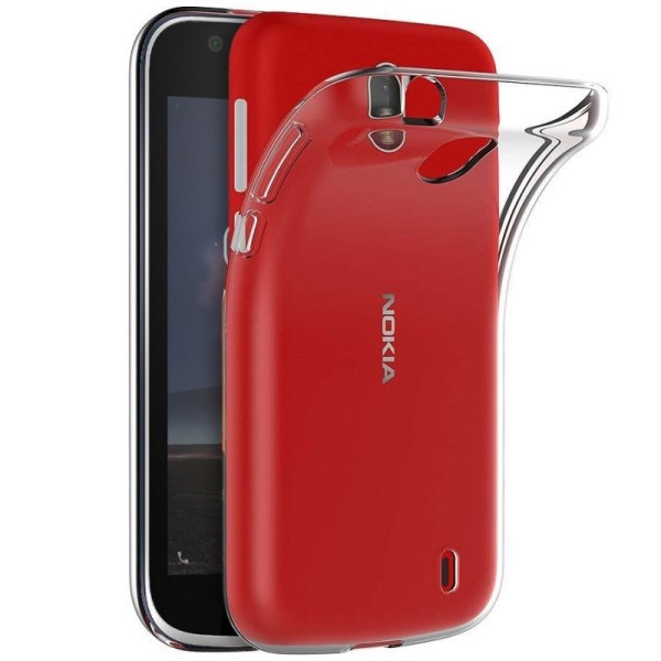 Kieto silikono (TPU) dėklas - skaidrus (Nokia 1)