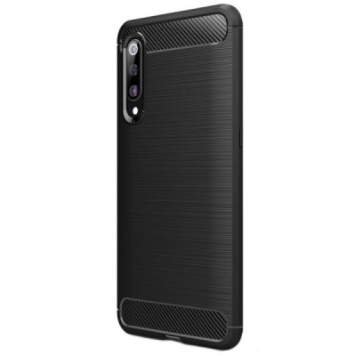 Xiaomi Mi 9 (Mi 9 Explorer) „Mofi“ Carbon kieto silikono TPU juodas dėklas - nugarėlė | Priedai.lt