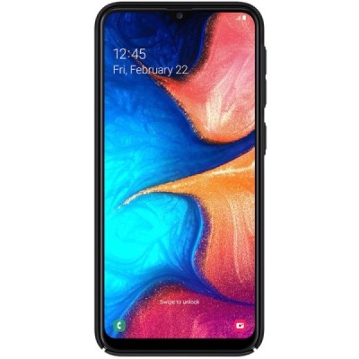 Samsung Galaxy A20e (A202F) Nillkin Frosted Shield juodas plastikinis dėklas / Priedai.lt