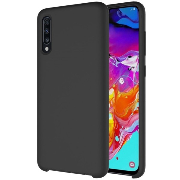 Kieto silikono (TPU) dėklas - juodas (Galaxy A70)