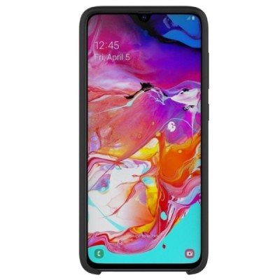 Samsung Galaxy A70 (A705F) kieto silikono TPU juodas dėklas - nugarėlė / Priedai.lt