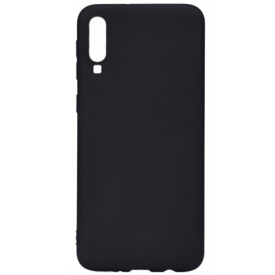 Samsung Galaxy A70 (A705F) juodas kieto silikono TPU ploniausias pasaulyje dėklas - nugarėlė / Priedai.lt