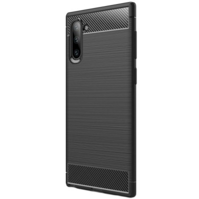 Samsung Galaxy Note 10 (N970F) „Carbon“ kieto silikono TPU juodas dėklas - nugarėlė / Priedai.lt