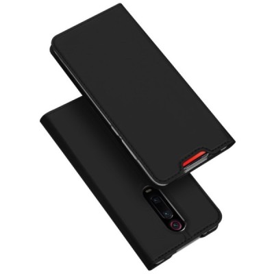 „Dux Ducis“ Skin serijos Xiaomi Mi 9T juodas odinis atverčiamas dėklas / Priedai.lt