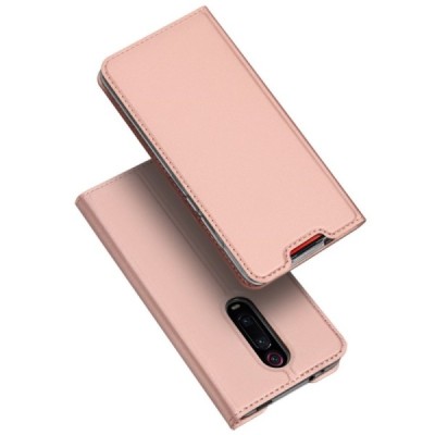 „Dux Ducis“ Skin serijos Xiaomi Mi 9T (Mi 9T Pro) rožinis odinis atverčiamas dėklas | Priedai.lt