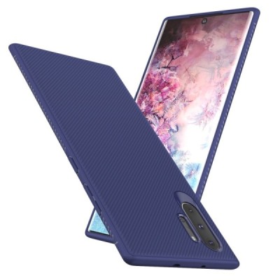 Samsung Galaxy Note 10+ (N975F) „Lenuo“ kieto silikono TPU mėlynas dėklas - nugarėlė / Priedai.lt
